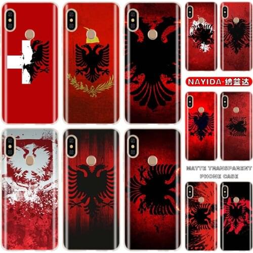 Soft Silicone Case For Xiaomi Redmi Note 10 9 8 7 Pro Max 10s 9s 8t 4G 5G Cover Retro Al Albania Flag Eagle