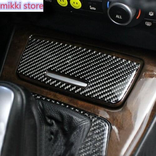 For BMW E90 E92 E93 Carbon Fiber sticker Interior Car Storage Box Panel Trim Cover decals For 2005-2012 3 series Accessories