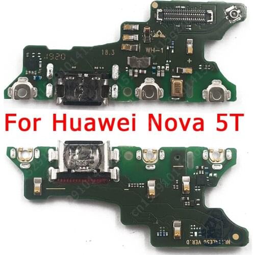 Original USB Charge Board for Huawei Nova 5T Nova5T 5 T Charging Port Dock Connector Flex Cable Replacement Spare Parts