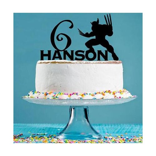 Personalized Acrylic superhero Birthday Cake Toppers baby shower Christening Baptism party decorations