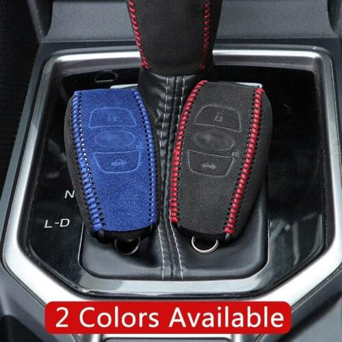 TAJIAN Alcantara Suede Leather Smart Car Key Fob Shell Cover Case Key Case Remote Key Cover For Subaru Forester Outback Legacy