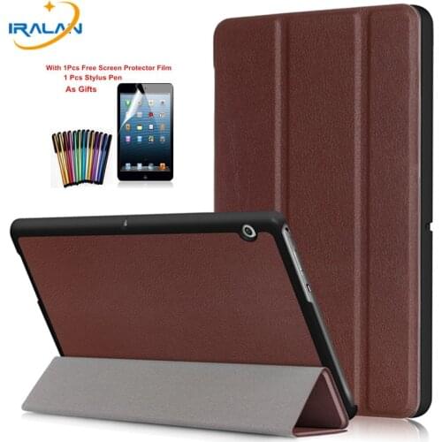 PU leather Folio Stand Smart Case For Huawei MediaPad T3 10 AGS-W09 AGS-L09 Tablet Cover For Honor Play Pad 2 9.6+Film+stylus
