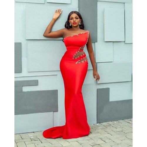 Gorgeous Mermaid Beads Sleeveless Nightgowns Robes Floor Length Dress Custom Made Evening Dress