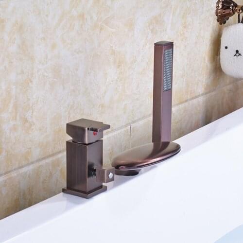 Vidric New Arrivel Deck Mouned Shower Faucet Waterfall Spout Hot And Cold Water Tap Oil Rubbed Bronze