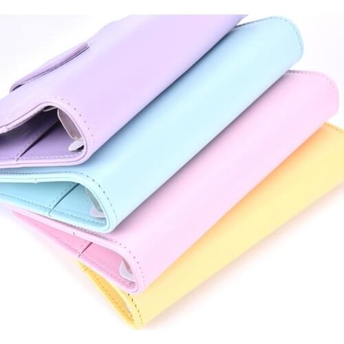 Waterproof PU Leather Cover A5, A6 Notebook, Cute Notebook, Planner, Binder, Pastel Color, School Supply, Notebook Sticker