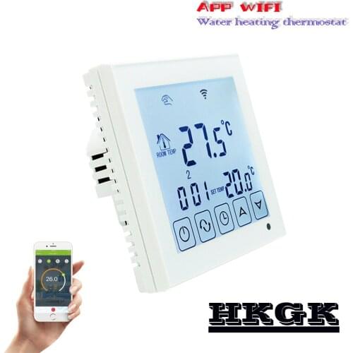 Wifi touch thermostat Programmable Temperature Controller for water heating/radiator valve/radiator by smart phone Android ISO
