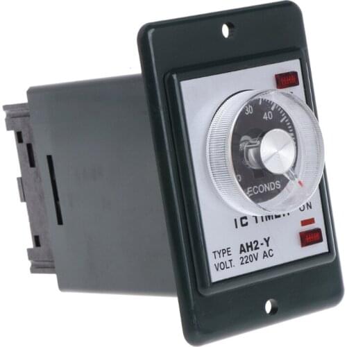 Y1UD 0-60 seconds/minutes Power On Delay Timer Time relay w socket base AC 220V AH2-Y