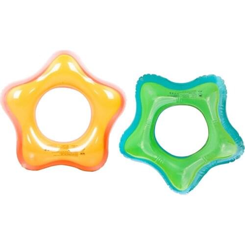 1pcs Random Kids Bathing Inflatable Ring Toy Summer Swimming Pool Accessories Inflatable Pool Floats Star-shaped Swim Ring
