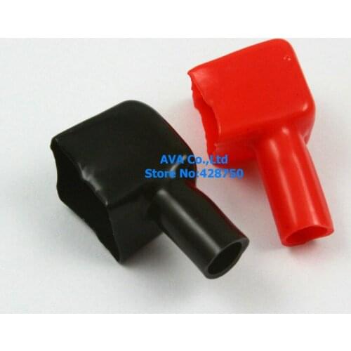 10 Pairs 15x13mm Red Black Square Battery Terminal Boots Insulating Covers