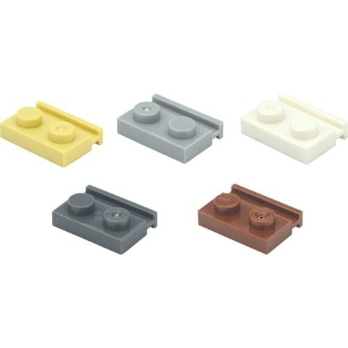 100pcs Assembles Particles 32028 Modified 1x2 with Door Rail DIY Special Groove Building Blocks Educational Bricks Kids Toys