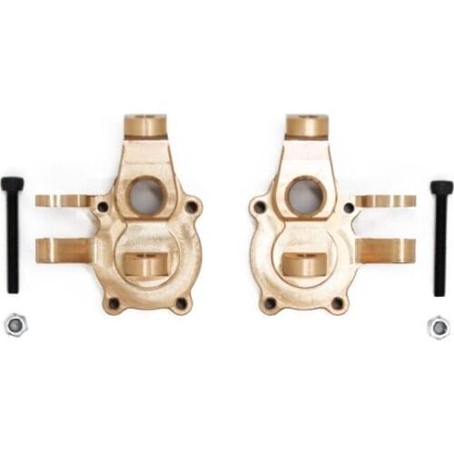 2Pcs Brass Front Portal Drive Housing Steering Knuckles for YK4102 YK4103 YK4082 YiKong RC Crawler Upgrade Parts