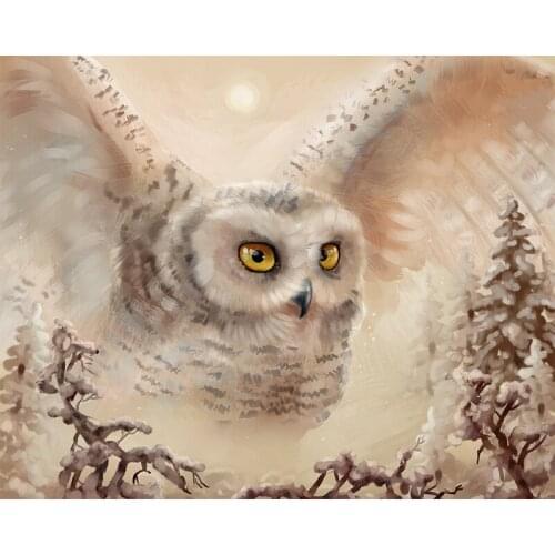 Diamond painting full square new 5D diamond embroidery animal owl sale diamond mosaic picture rhinestone decoration home