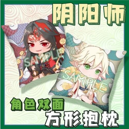 Anime Onmyoji Asura Sakro devanam indrah Cartoon Plush Stuffed Square Throw Pillow Cute Doll Toys Fashion Sofa Cartoon Cushion
