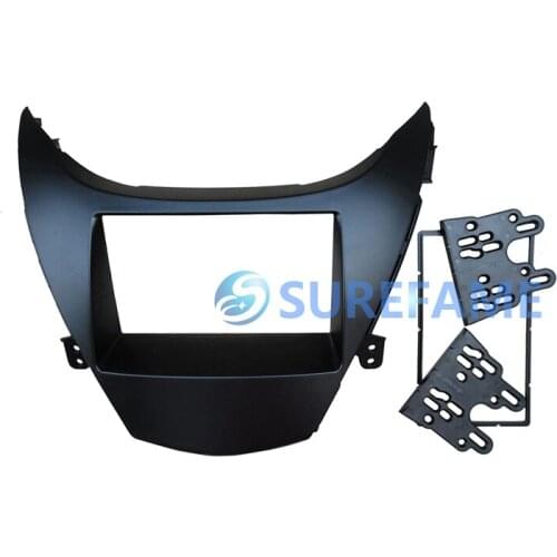 Double Din Car Fascia for Hyundai i35 Elantra Avante 2011-2013 Radio Bezel Console Panel Dash Kit Face Plate Facia