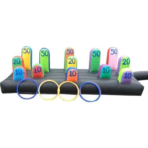 Free Shipping Outdoor Kids Party Puzzle Toys Rental Giant Ring Inflatable Carnival Colorful Hula Hoopla Toss Sports Game
