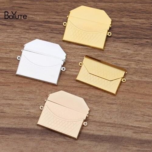 BoYuTe (10 Pieces/Lot) 32*38*8MM Metal Brass Floating Wallet Locket Open Photo Locket Pendant Factory Direct Sale