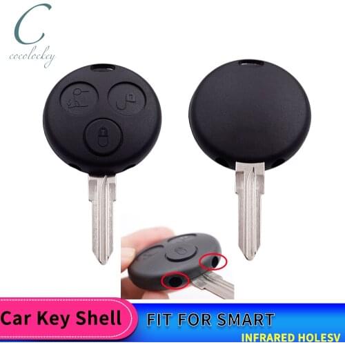 Cocolockey Remote Key Fob Case Shell for Smart 3button Car Key Infrared Remote Control Replacement