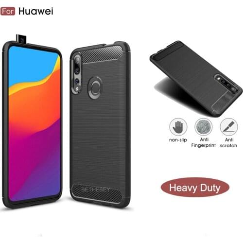 For Huawei Honor 9x 20 Pro Y9 Prime P Smart + Plus Z 8S Y5 2019 10i 20i Soft Carbon Fiber Shockproof TPU Silicone Case Cover