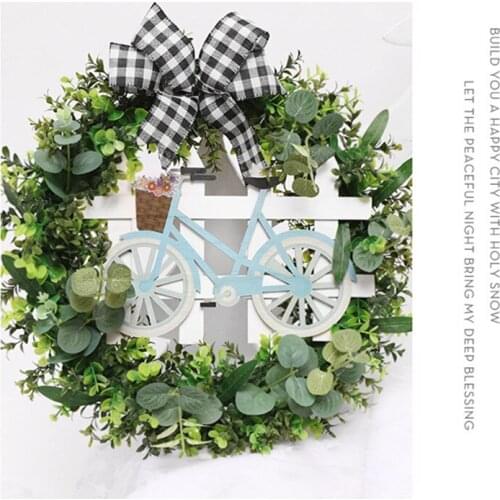 Hot Sale Simulation Flower Wreath American Easter Home Decoration Window Decoration Door Decoration Flower Pendant Decor Wreath