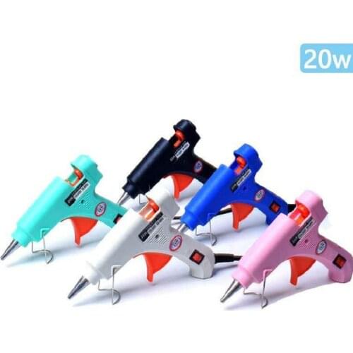 20W Hot Melt Glue Gun With Glue Stick 7mm*100mm Mini Gun Thermo Electric Heat Temperature Tool DIY Glue Gun Repair Set