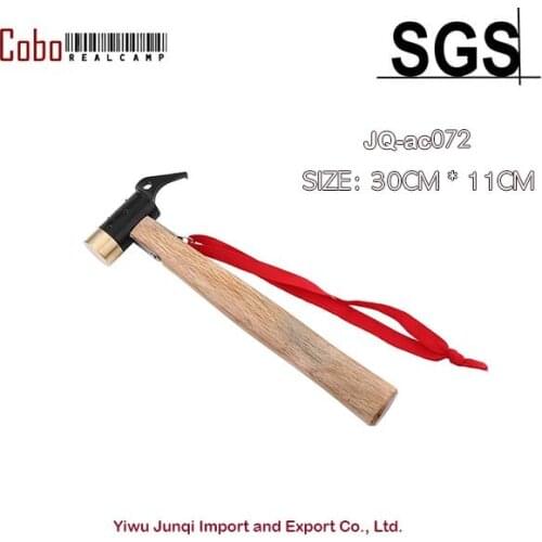 Multifunction Camping Hammer Brass Mallet Outdoor Tent Pegs Remover Tool TP
