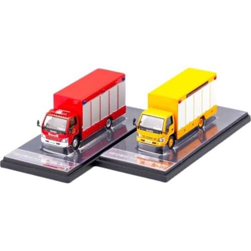 1:64 ISUZU Fire Truck Engineering Vehicle Alloy Car Model Metal Diecast Truck Models Toy High Simulation Miniature Scale Models