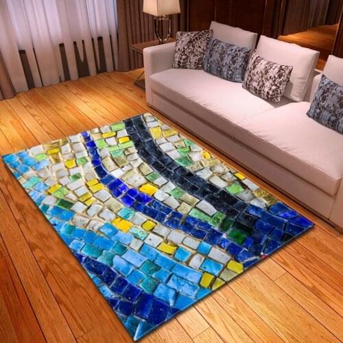 Mosaic colorful carpet living room bedroom large size rugs baby flower kitchen floor mat hallway parlor 3d carpet soft tapete