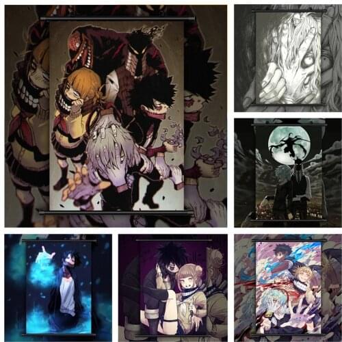 Home Decoration No My Hero Academia Shigaraki Wall Artwork Painting Plastic Hanging Scrolls Modern Canvas Print Picture Poster