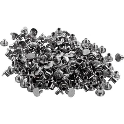 New 100 set Scrapbook Photo Albums Nickel Plated 5mmx6mm Binding Screw Post