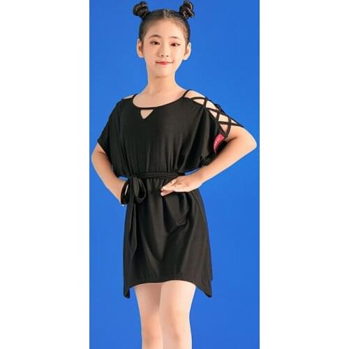 New Latin Dance Practice Dress Kids Summer Latin Competition Performance Clothes Rumba Tango Samba Salsa Dancewear VO1299