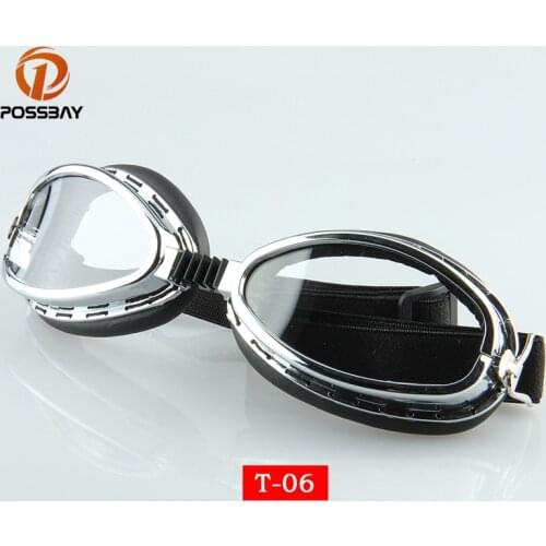 POSSBAY Motorcycle Motocross Goggles Cycling Goggles Colorful/Clear Glasses Outdoor Sports UV Protection Windproof Ski Glasses
