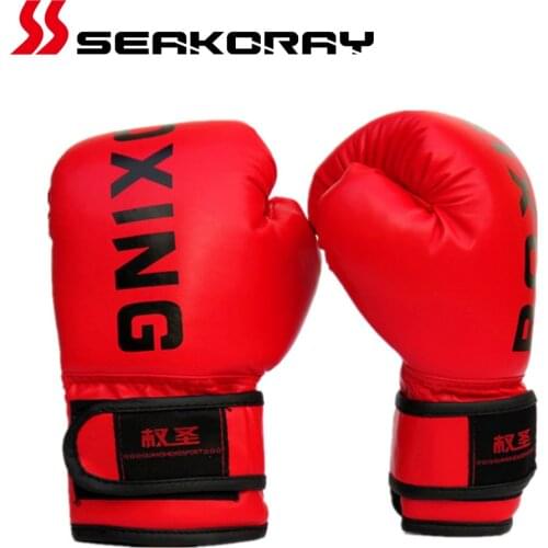Boxing Gloves Kickboxing gloves for Men Women PU Boxeo Free Fight MMA Sanda Training Adults Kids Equipment