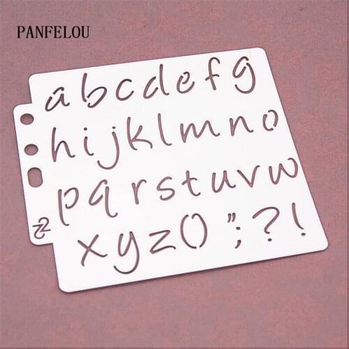 The simple letter scrapbook stencils spray plastic mold shield DIY cake hollow Embellishment printing lace ruler valentine