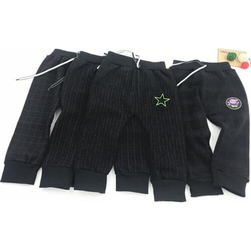 Baby Boys Girls Harem Pants Autumn Winter Black Plaid Wool Pants Toddler Trousers Kids Loose Pants Casual Children Pants 2-6T