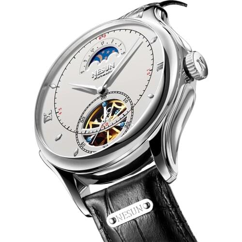 Switzerland Luxury NESUN Top Brand Automatic Mechanical Watch Mens Sports Skeleton Watches Waterproof Male Clock Montre Homme