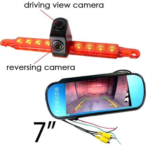 Universate Car Brake Light Reverse Camera Two Lens Slim Flat Back Housing for Hella 2DA 343 106-201 Light Camera & monitor kit