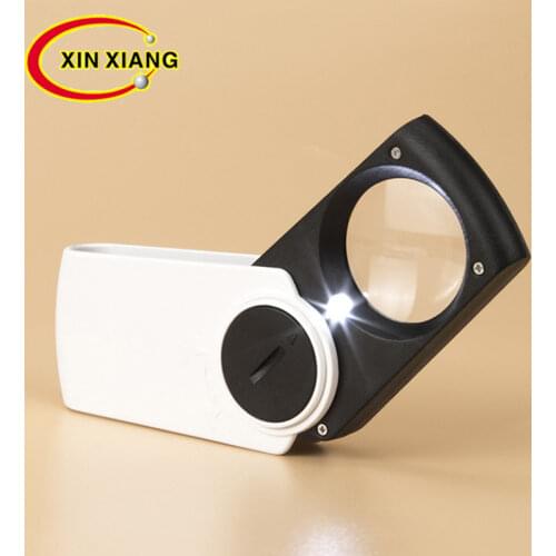 8X Magnifying Glass With Light Handheld LED Magnifier For Reading Optical Lens With Backlight Jewelry Loupe Reading Lupe