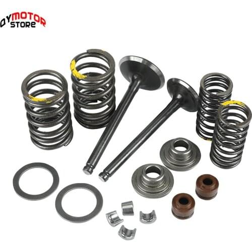 Motorcycle Intake Exhaust Valve comp Springs Cotter Seal Assy For 125 140 150cc Lifan Horizontal Engines Dirt Pit Bike ATV Quad