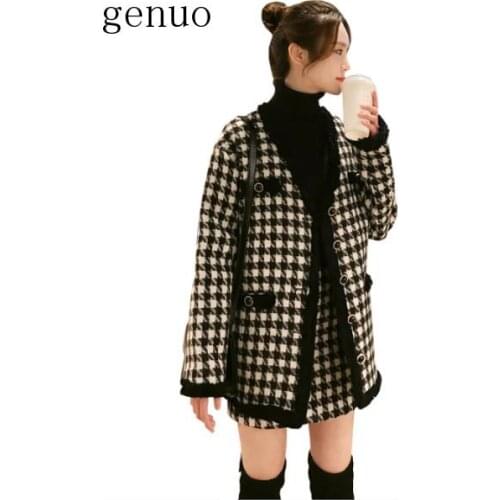 2020 New Vintage Two Piece Sets Outfits Women Autumn Cardigan Tops And Mini Skirt Suits Elegant Ladies Fashion 2 Piece Sets