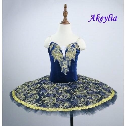 Ballet Professional Tutu navy blue Costume Kids Performance Doll Pancake Tutu Dress Vienna Winter Women Competiton