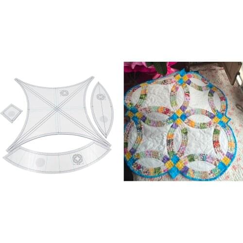 1 Set Patchwork Quilting Template Stencils for Sewing Machine Quilter Ruler