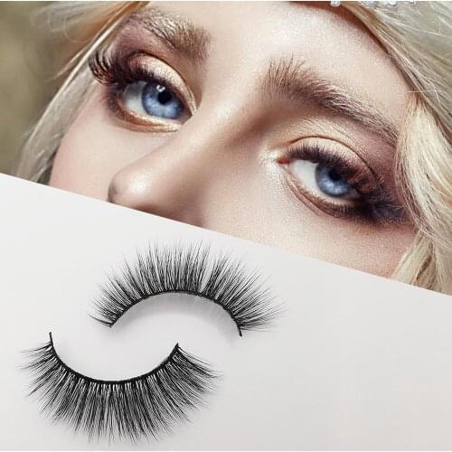 1Pair 3D Mink Lashes Makeup Eyelashes Fluffy Soft Wispy Volume Natural Long Cross False Eyelashes Eye Lashes Reusable Eyelash