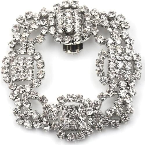 1 Pcs Shoe Rhinestone Charm Metal Shoe Square Clamp Women Clip Decoration Bridal Shoes Rhinestone Accessories Crystal Shoe