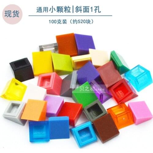100g/pack Bulk Parts 1x1 Bevel Bricks Building Blocks MOC Love Pixel Art Accessories Model Educational Toys for Children 54200