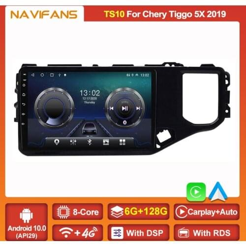 2Din Auo Radio Ram 6G+128G For Chery Tiggo 4X 5X 2019 2020 Car Stereo Multimedia Android 11 DSP BT5.0 GPS Nav Player 4G WIFI DVD