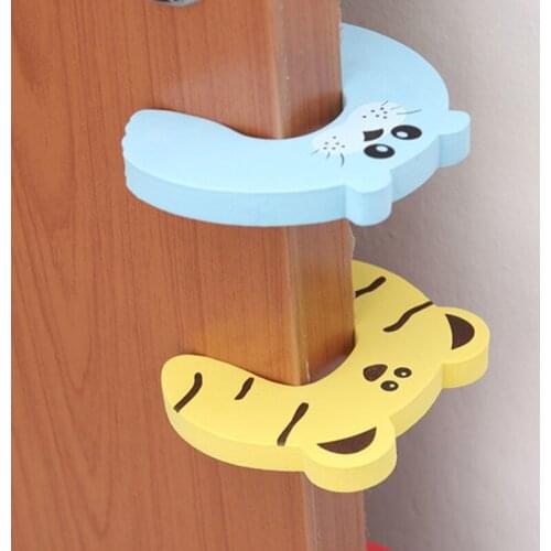 5pcs/lot Kids Baby Door Stopper Holder lock Cartoon Animal Jammers Stop Edge & Corner for Children Safety Finger Protector SF009