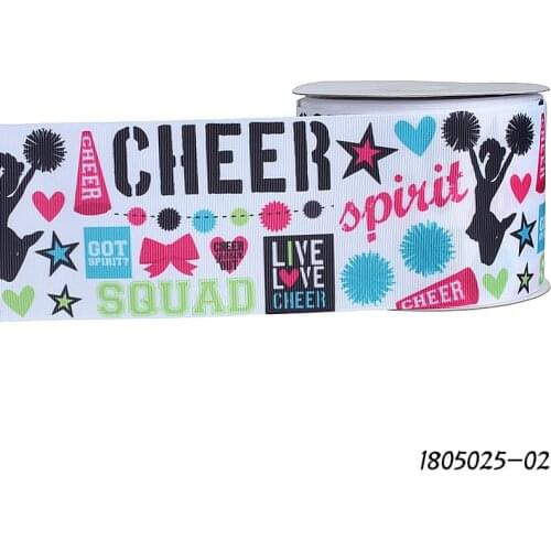 50 yards/lot) New arrival dancing girl printed cheer ribbon for cheerleading headbands