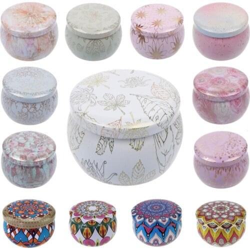 52 Styles Round Drum Tinplate Portable Lipstick Zipper Cream Storage Box Tin Box Gift Jewelry Tin Box Cookie Candy Tea Storage