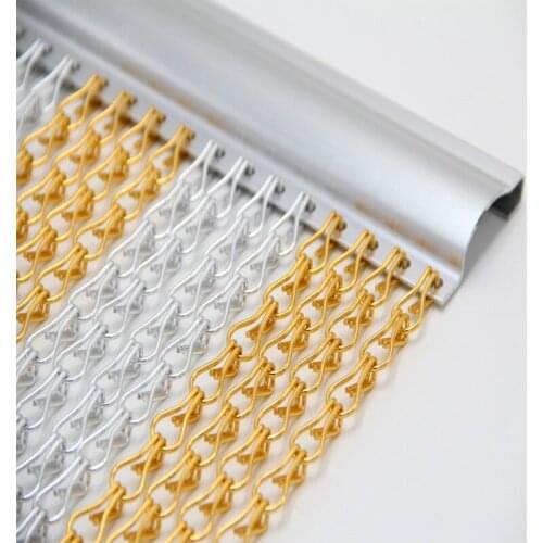 Anodized Aluminum Chain Link Fly Insect Screen Curtains
