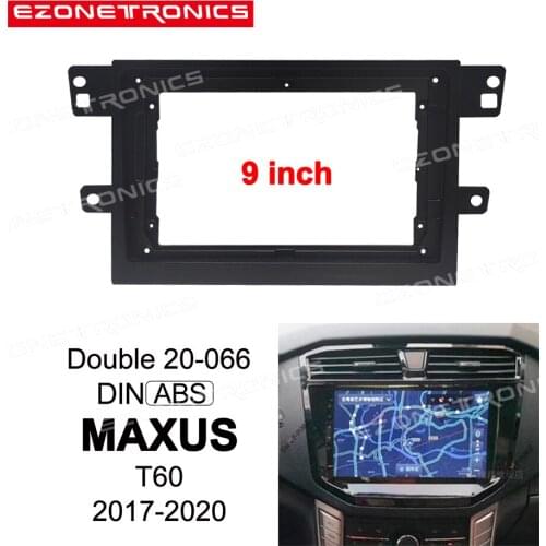 1-2Din Car DVD Frame Plug Audio Fitting Adaptor Dash Trim Kits Facia Panel 9 inch For MAXUS T60 2017-2020 Double Radio Player